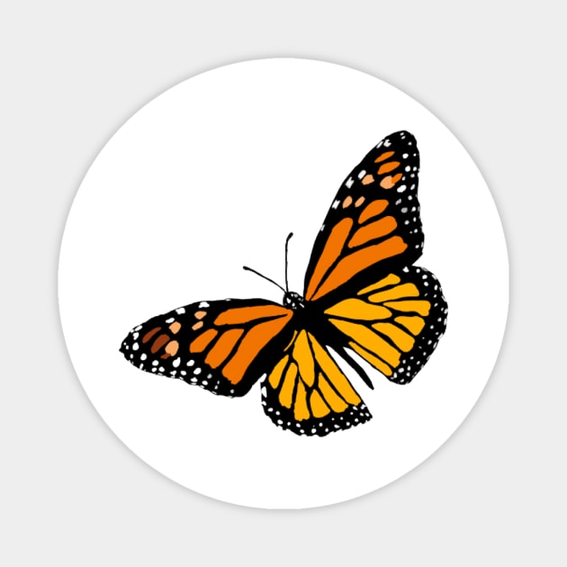 Monarch Butterfly Design Magnet by Lauren Cude